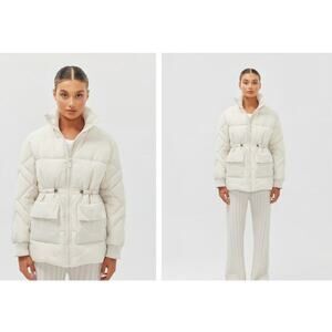 (S) NWT‎ $289 Toast Society Aries Puffer Jacket in Ivory